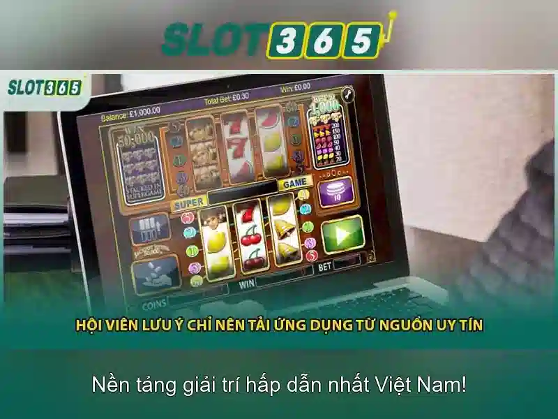 Giao diện trang chủ Slot365 với các tùy chọn nạp tiền đa dạng
